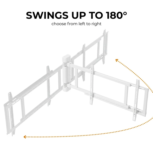 Alt view image 3 of 7 - 32"75" TVs Indoor Swing-Out Arm TV Mount Fits Pillars & Poles, Heavy Duty No Drill Gazebo & Pergola TV Mount, VESA 600x400, Holds 110 lbs