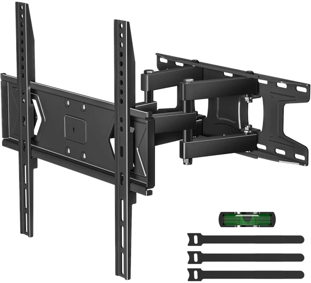 Main image of Full Motion TV Wall Mount for 32-60 Inch TVs, Swivel & Tilt Adjustable Bracket, Dual Articulating Arms, Fits 16" Studs, Max VESA 400x400mm, Supports Up to 99lbs, MA001