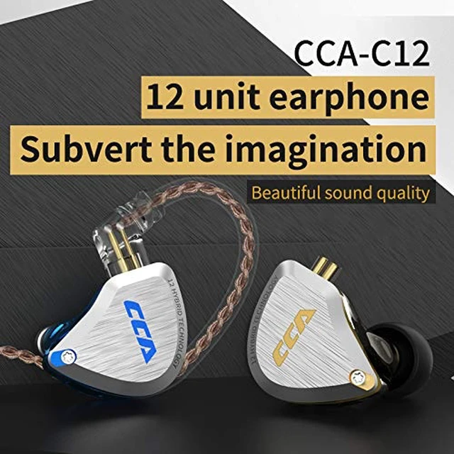 Alt view image 2 of 6 - C12 in Ear Monitor Headphones 5BA 1DD Hybrid HiFi Gaming IEM Earphones Noise Isolating Stereo Wired Earbuds for Musicians Audiophile Singers DJ