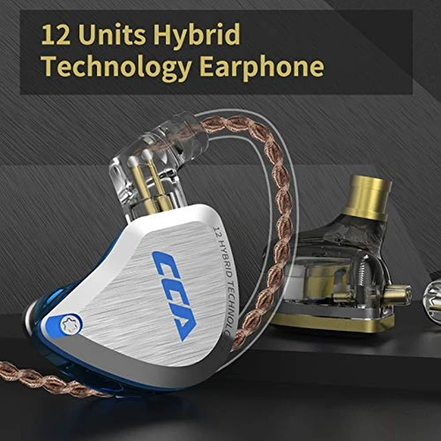 Alt view image 5 of 6 - C12 in Ear Monitor Headphones 5BA 1DD Hybrid HiFi Gaming IEM Earphones Noise Isolating Stereo Wired Earbuds for Musicians Audiophile Singers DJ