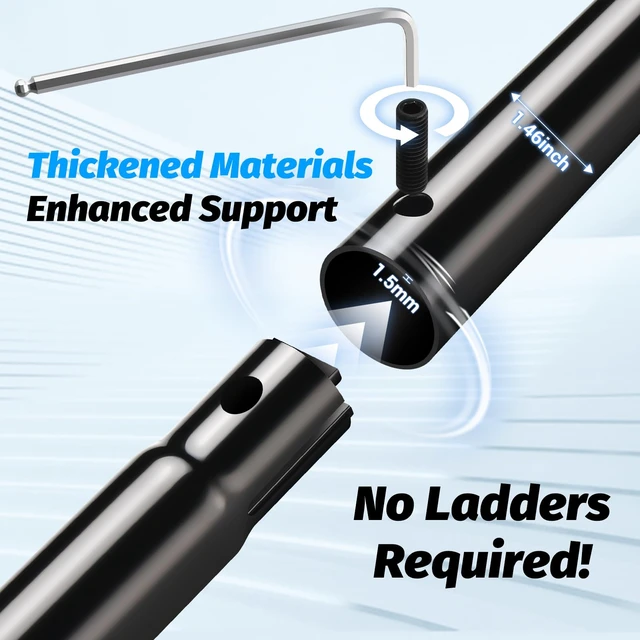 Alt view image 6 of 6 - 15FT Gen 3 Starlink Pole Mount, Starlink Mount with Pipe Adapter, Starlink Ground Pole Mounting Kit for Starlink Standard 4/4X/Gen 3