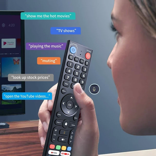 Alt view image 4 of 7 - Replacement Voice Remote Control for vSeeBox V5 Pro/V3 Plus/Pro Compatible with V6 Plus/Max / V3/V2/V1/Elite/Max/OctaStream Latest Technology Android TV Box