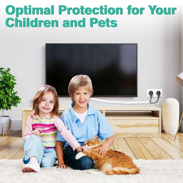 Alt view image 6 of 7 - Dog and Cat Cord Protector 25ft - 1/2inch, Flexible Cable Sleeve for Easy Cord Management, Protects Cables from Pets Chewing, Ideal for USB, Power, Audio and Video Cords - White