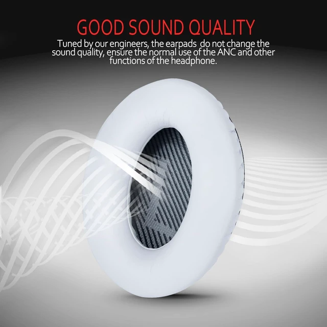Alt view image 4 of 6 - Earpads for Bose QC35 Replacement, Rose Gold Style White Fits QC35 II/QC25/QC2/QC15/AE2/AE2i/AE2w/SoundTrue/SoundLink; soft memory foam ear pads for bose quietcomfort 35