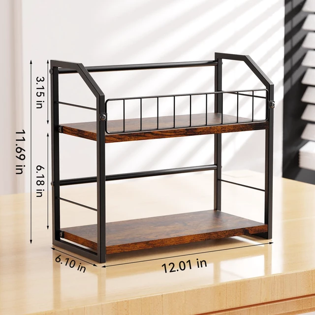 Alt view image 2 of 7 - CD Storage Rack, 2 Tier CD holder & Display, 120 Capacity- Brown 2 Pack Versatile CD organizer works for DVD storage, books and other media items, keeping jewel cases neat and accessible