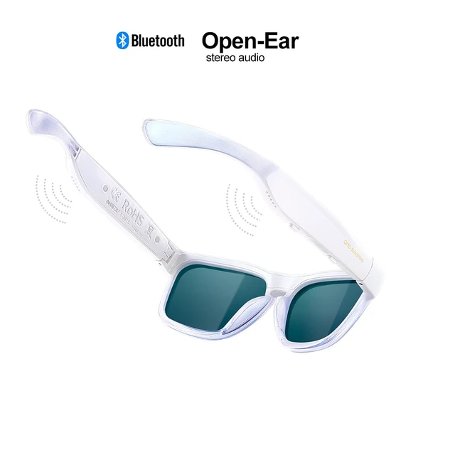 Alt view image 4 of 6 - Open Ear Smart Glasses, UV400 Z87.1 Lightweight Bluetooth Sunglasses Up to 10H Playtime, Hands-Free Calling, Music Playback, Voice Control, Polarized Lens, Unisex for Daily Wear & Outdoor Sports