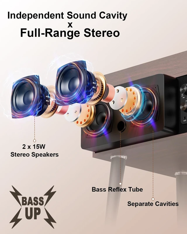 Alt view image 2 of 7 - Vintage Bluetooth Record Player with Stand, USB to PC Recording, Espresso Standing record player with detachable legs, 3-speed turntable built-in speakers, belt drive,home décor for bedrooms and gift