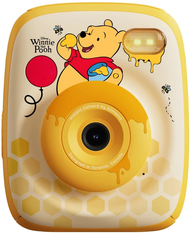 Main image of Winnie the Pooh Official Licensed Instant Print Digital Camera, Ink-Free Printing, 5-Sec Photo Prints, 48MP, 1080p Video, 32GB Memory Card (Model P2) by kiimento