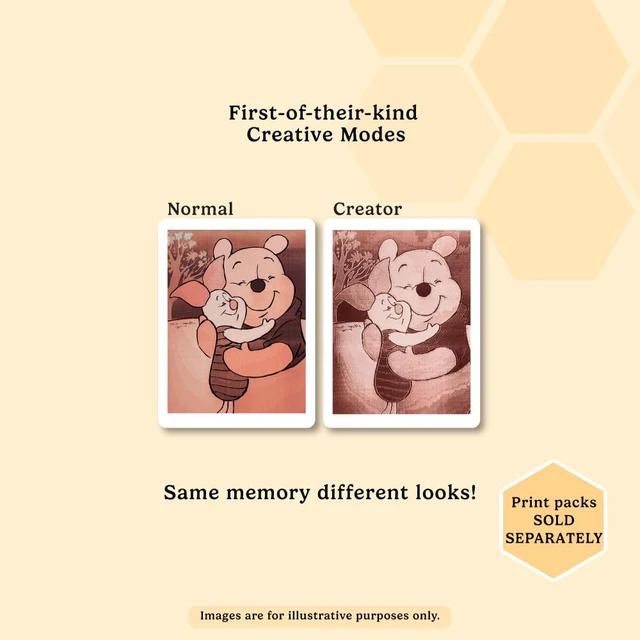 Alt view image 7 of 7 - Winnie the Pooh Official Licensed Instant Print Digital Camera, Ink-Free Printing, 5-Sec Photo Prints, 48MP, 1080p Video, 32GB Memory Card (Model P2) by kiimento