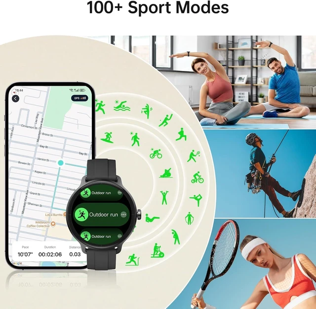 Alt view image 5 of 7 - Smart Watch for Men Women(Answer/Make Calls), Smartwatch Built-in AI Voice, 1.27" HD Fitness Tracker with Heart Rate/Sleep/Step/SpO2 Monitor, 100+ Sports Modes, IP68 Waterproof Watch for Android iOS