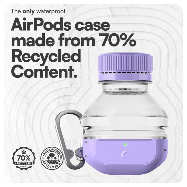 Alt view image 7 of 7 - for Waterproof AirPods Pro 2 Case Lock - Ultra Rugged Wild Lavender IP68 Water Proof, Dust Proof, Shockproof Protector, Heavy Duty Protection, Drop Proof Cover, Carabiner for iPods Pro 2nd Gen