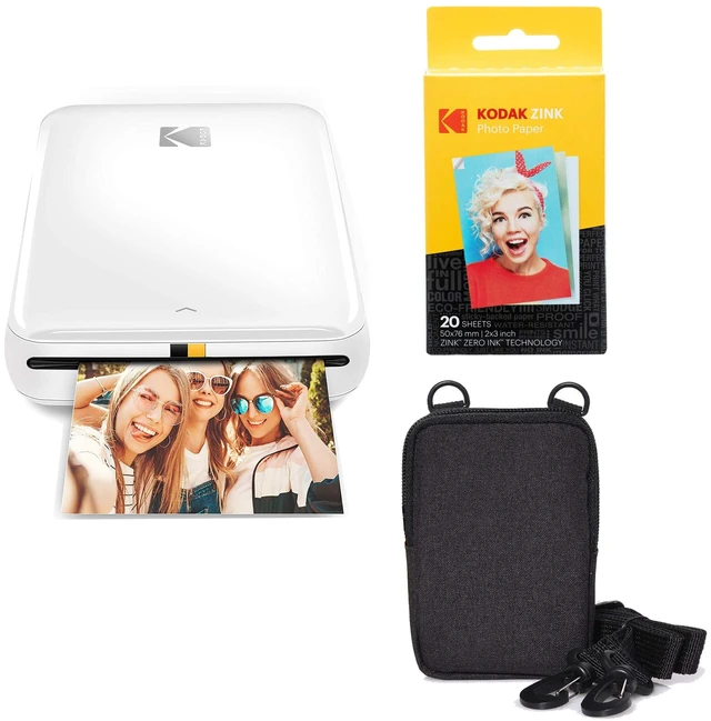 Main image of Step Wireless Mobile Photo Mini Printer (White) Go Bundle