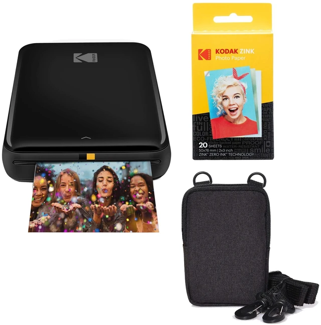 Main image of Step Wireless Mobile Photo Mini Printer (Black) Go Bundle