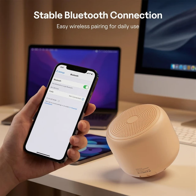 Alt view image 3 of 7 - Portable Bluetooth Speakers with Strap Mini Speaker, Orange IPX5 Waterproof, 20 Hours Playtime, Built-In Microphone, Wireless Speaker for Music, Podcasts, Videos, Travel