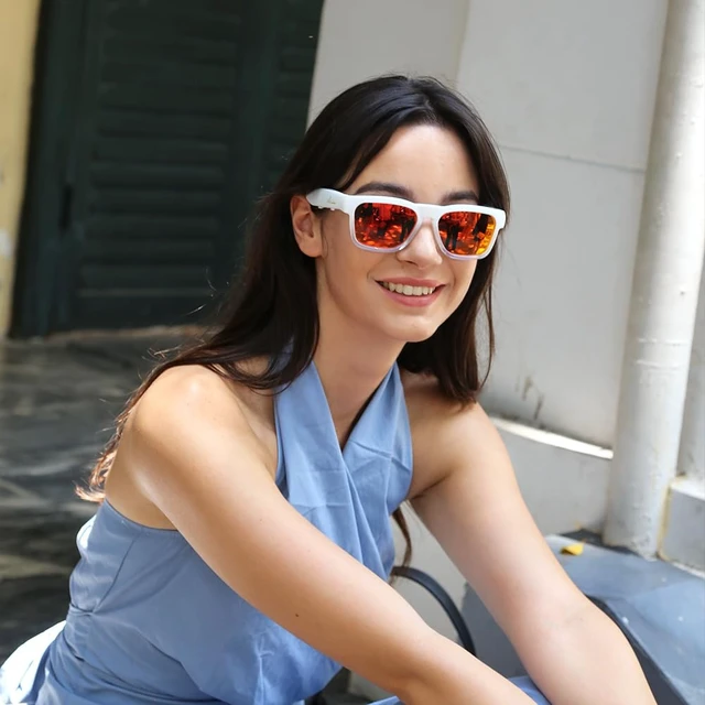 Alt view image 6 of 6 - Open Ear Smart Glasses, UV400 Z87.1 Lightweight Bluetooth Sunglasses Up to 10H Playtime, Hands-Free Calling, Music Playback, Voice Control, Polarized Lens, Unisex for Daily Wear & Outdoor Sports