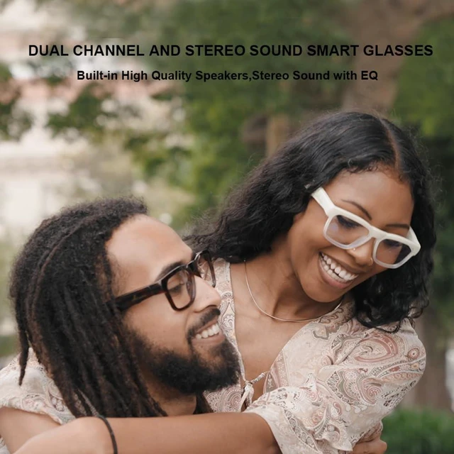 Alt view image 6 of 7 - Open Ear Smart Glasses, UV400 Z87.1 Lightweight Audio Bluetooth Glasses Up to 10H Playtime, Hands-Free Calling, Music Playback, Voice Control, Blue Light Blocking Lens, Unisex for Daily & Outdoor