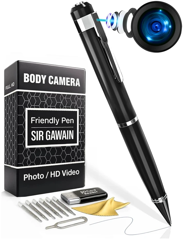 Main image of Premium Body Camera Pen Full HD 1080p Video & Photos, Motion Detection, One-Button Control, 2026 Model