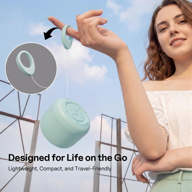 Alt view image 6 of 7 - Portable Bluetooth Speakers with Strap Mini Speaker, Green IPX5 Waterproof, 20 Hours Playtime, Built-In Microphone, Wireless Speaker for Music, Videos, Travel