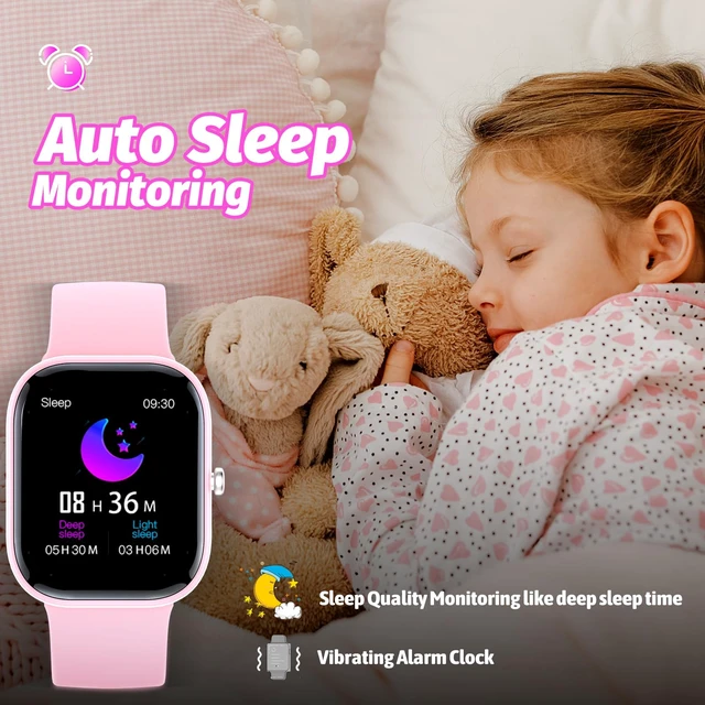 Alt view image 5 of 6 - Kids Watch with Fitness Tracker No Phone/APP Needed,19 Sport Mode,1.5" DIY Dial,IP68 Waterproof,Sleep Monitor,Pedometers,Heart Rate,Great Birthday Gift for Boys Girls Teens 6-14 (Pink)