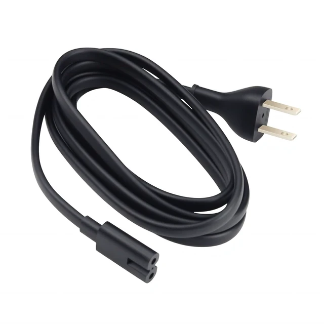 Alt view image 4 of 4 - 2 PCS Mac mini(2010-2024) & Apple TV(1st-5th Gen) Power Cord Replacment Original Standard North America 2 Pin, 18 AWG x 2C, 125V 2.5A Cord