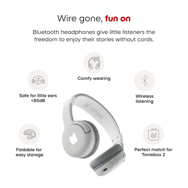 Alt view image 4 of 7 - Bluetooth Headphones for Toniebox 2 - Moon Gray