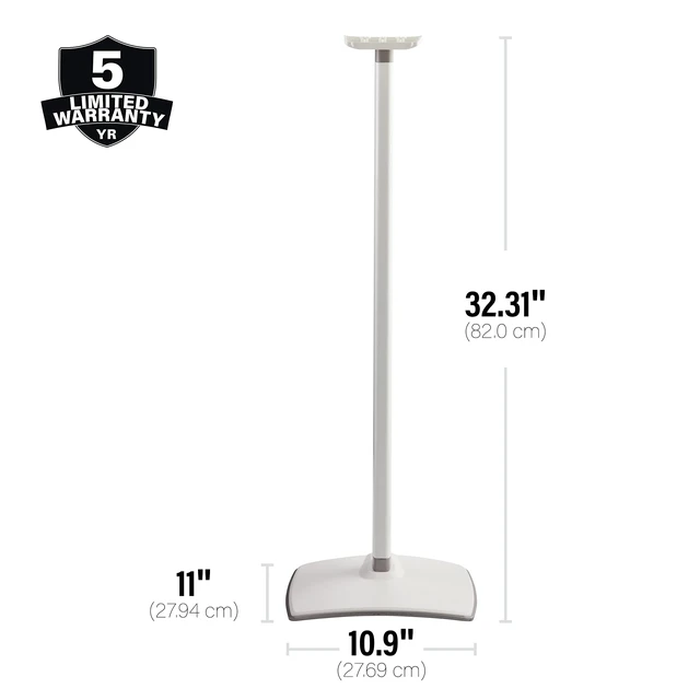 Alt view image 3 of 7 - Fixed Height Speaker Stand for Sonos Era 300 Single WSSE31