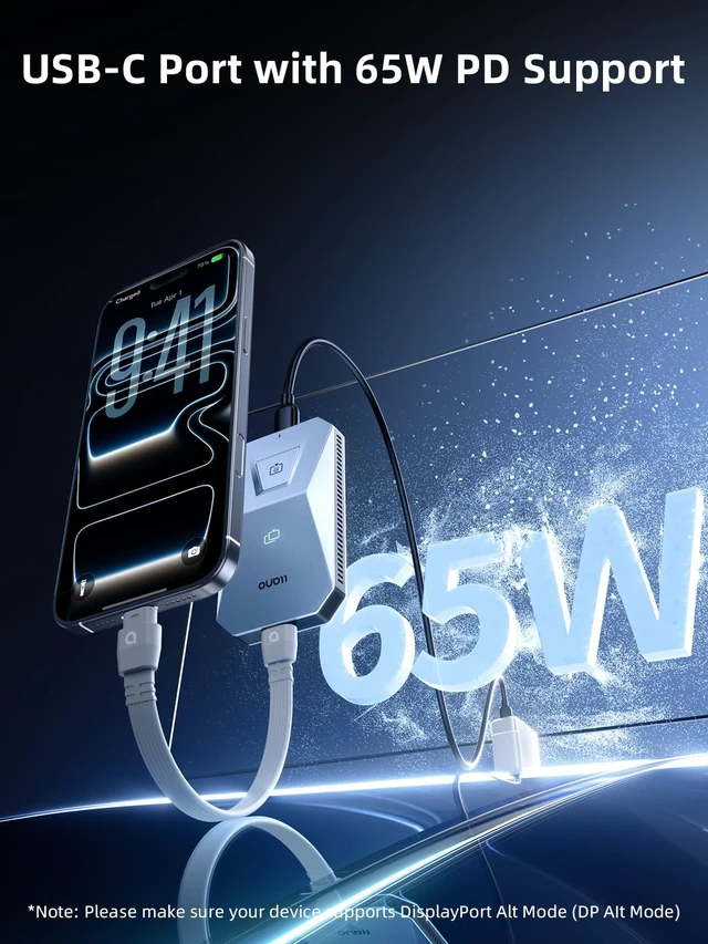 Alt view image 7 of 7 - T5 Ultra 4K Type-C Wireless HDMI Transmitter and Receiver 4K@30Hz Output, 50M, 5G Ultra-Low Latency Plug&Play 2.4G+5.8G and Audio for Phone/Tablet/Laptop/PC to Monitor/Projector/TV
