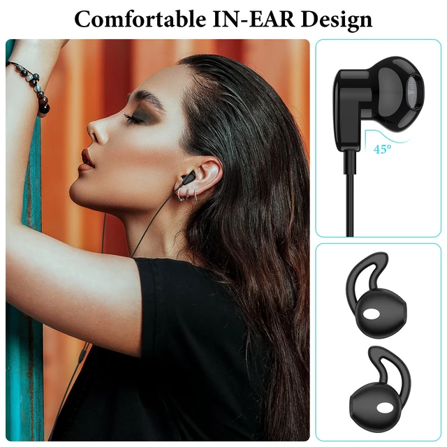 Alt view image 5 of 7 - USB C Headphones for iPhone 18 Pro Max 17 16 15/iPad Air Earbuds HiFi Stereo USB-C Wired Earbuds, Microphone Volume Control, Type C Earphone for Samsung S26 S25 S24 S23 Ultra Pixel 11 10 9 8