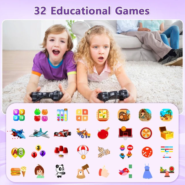 Alt view image 2 of 7 - Toys for Girls Age 5-12,Kids Smart Watch 39 Games HD Touch Screen Watches with Video Camera Music Player Pedometer Flashlight 12/24 hr Educational Toys Birthday Gift for Girls