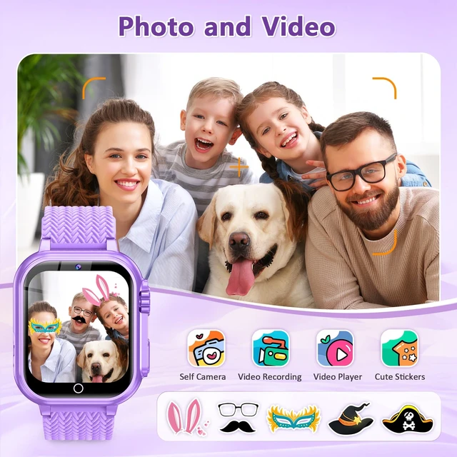 Alt view image 7 of 7 - Toys for Girls Age 5-12,Kids Smart Watch 39 Games HD Touch Screen Watches with Video Camera Music Player Pedometer Flashlight 12/24 hr Educational Toys Birthday Gift for Girls