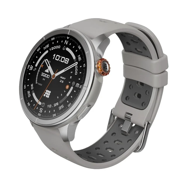 Alt view image 2 of 7 - Aura Pro 2 Smartwatch, 1.48 AMOLED HD Wolf Gray Built-in GPS, Offline Maps, VITA AI, AI Coach, Readiness Score, Health Snap, Sleep Score, 5ATM, 10-Day Battery