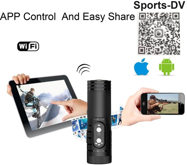 Alt view image 4 of 7 - Action Video Camera, Shotgun Cam WiFi APP Share 1080P HD Recording for Shooting/Fishing/Clay Pigeons/Bow Hunting Helmet Cam Sport Camera for Riding Skiing Climbing
