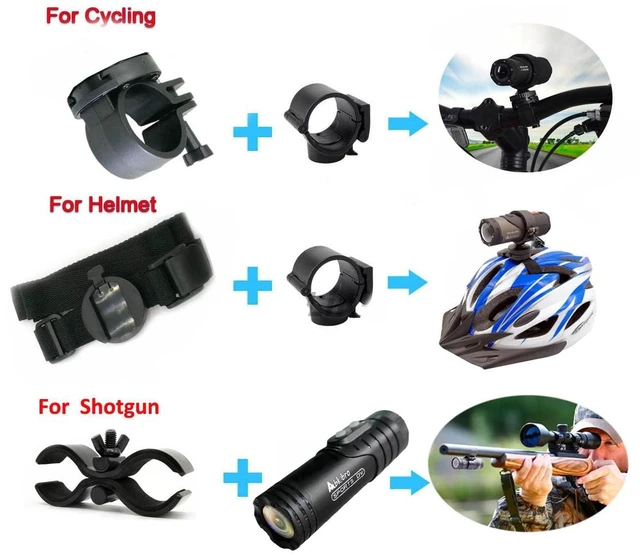 Alt view image 6 of 7 - Action Video Camera, Shotgun Cam WiFi APP Share 1080P HD Recording for Shooting/Fishing/Clay Pigeons/Bow Hunting Helmet Cam Sport Camera for Riding Skiing Climbing