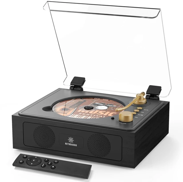 Main image of CD Player Portable with Built-in Stereo Speakers Support Bluetooth Nostalgic Music CD Players for Home AUX in/Headphone Jack