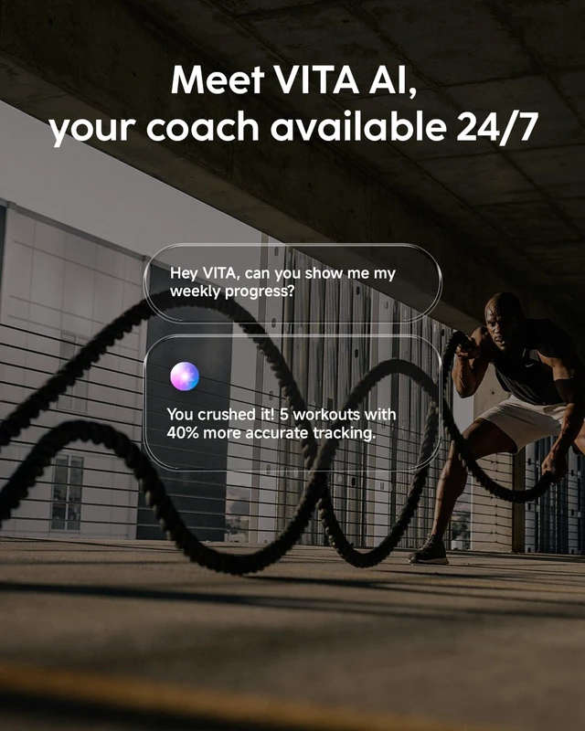 Alt view image 5 of 7 - Aura Pro 2 Smartwatch, 1.48 AMOLED HD Blue Built-in GPS, Offline Maps, VITA AI, AI Coach, Readiness Score, Health Snap, Sleep Score, 5ATM, 10-Day Battery