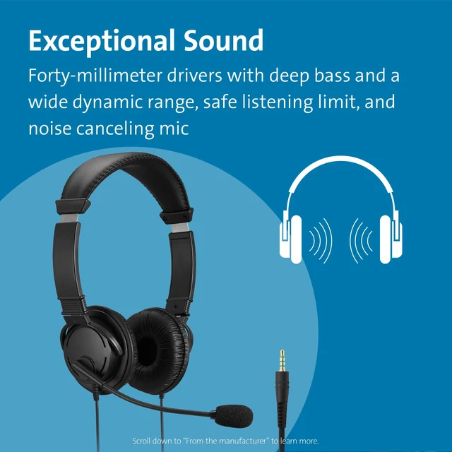 Alt view image 2 of 5 - Hi-Fi 3.5mm Headphones with Mic & Volume Control Button (K33597WW)