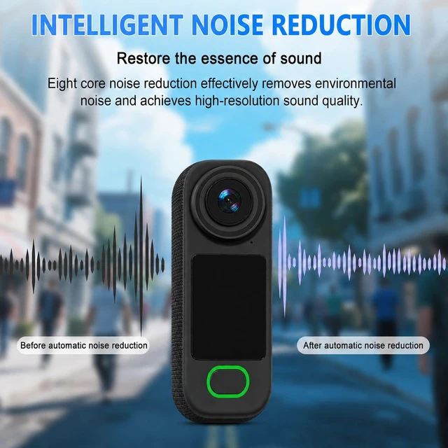 Alt view image 7 of 7 - 4K Mini Body Camera, 512G Thumb Action Camera, Vlogging Cam Portable Camcorder with 360° POV Rotate Clip & Magnetic Clip, Wearable Video Recorder for Traveling/Motorcycle/Pet Walking(No SD Card)