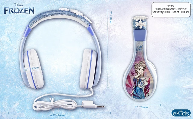 Alt view image 4 of 6 - Disney Frozen Kids Headphones with 3.5mm Jack, Wired Headphones for School, Home or Travel