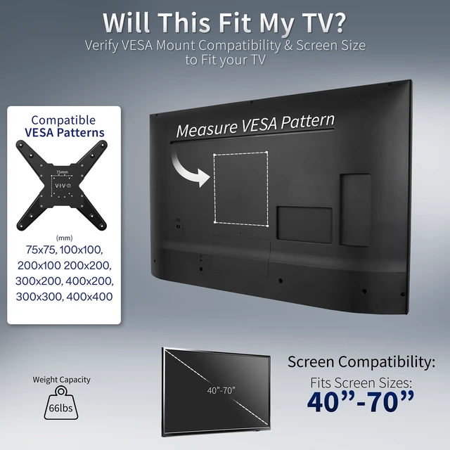 Alt view image 4 of 7 - Exposed Column TV Pillar Mount for 40-70 in Screens, Mount-TVCL1 Pneumatic Arm Pillar Mount for LED LCD Plasma Screens, Fits 15-42.5 in Column Diameter, Max VESA 400x400mm, Holds 66 lbs