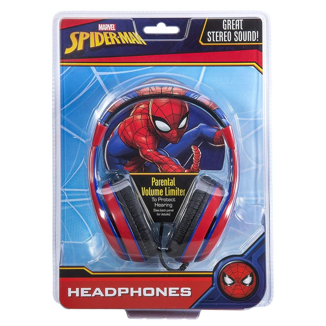 Alt view image 7 of 7 - Spiderman Headphones for Kids with 3.5mm Jack, Wired Headphones for School Adjustable Headband