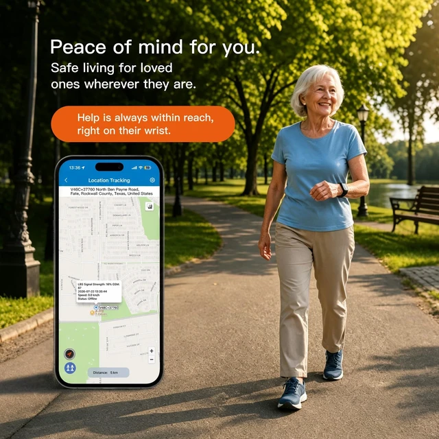Alt view image 3 of 7 - Fall Detection Smart Watch for Seniors with GPS Tracking, SOS Alert, Waterproof Fitness Tracker for Dementia/Alzheimers, 4G Safety