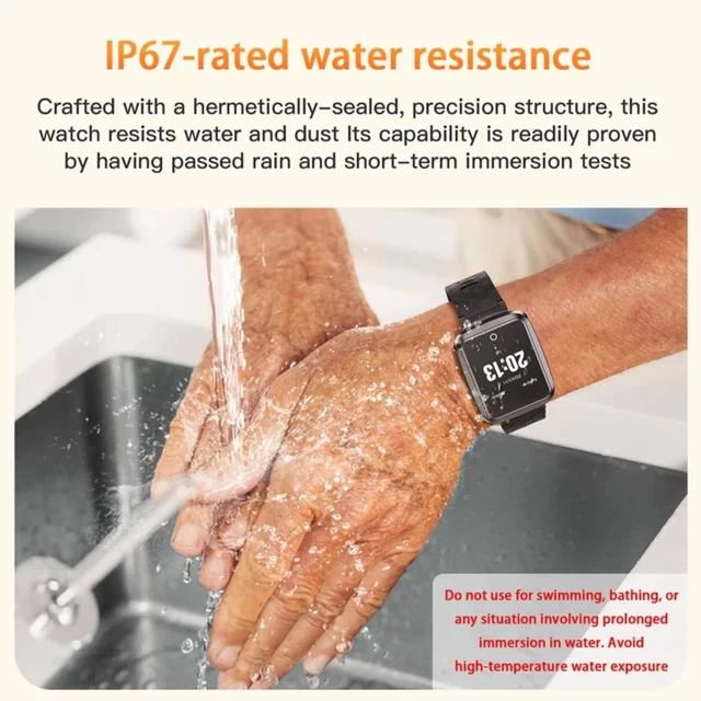 Alt view image 6 of 7 - Fall Detection Smart Watch for Seniors with GPS Tracking, SOS Alert, Waterproof Fitness Tracker for Dementia/Alzheimers, 4G Safety