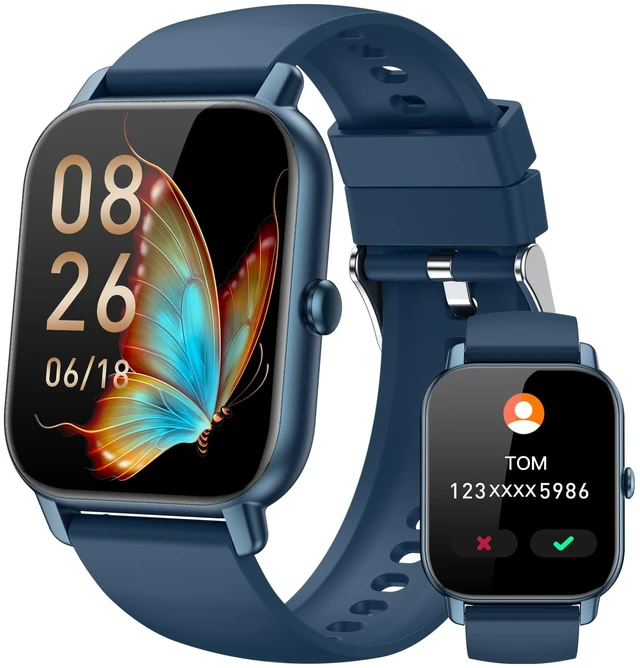 Main image of Smart Watches for Men Women, Fitness Tracker with Activity Counter/Sleep Monitor, IP68 Waterproof Smart Watch for Android iPhone iOS Compatible (Midnight Blue, 1.83)