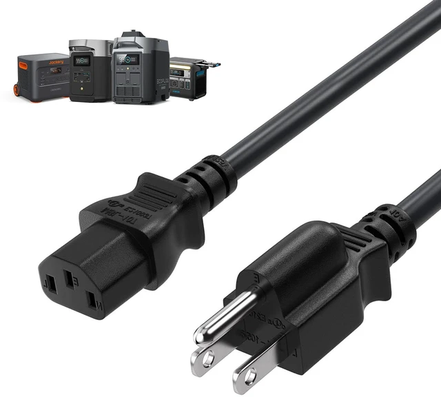Main image of Heavy-Duty Power Station Charging Cable, 14AWG Fast Charger Cable for Jackery Explorer 2000/1500/1000 Pro,Ecoflow Delta/River Series,Bluetti EB3A;Anker 757/767, 125V 15A Universal AC Power Cord(16FT)