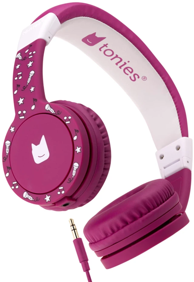 Main image of Foldable Wired Headphones for Kids - Comfortably Designed to fit On-Ear - Works with Toniebox 1 and All 3.5mm Devices - Purple