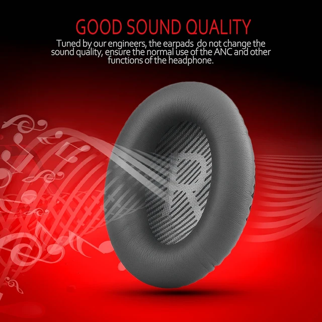 Alt view image 4 of 5 - Premium Ear Pad Replacement for Bose Headphones Earpads, Compatible with Bose QuietComfort 35 ii /QC35 /QC25 /QC2 /QC15 /Ae2 /Ae2i /Ae2w /SoundTrue & SoundLink, by Dark Grey