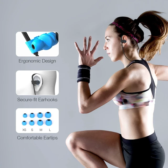 Alt view image 4 of 7 - Wireless Earbuds, Bluetooth Headphones 5.3, Wireless Headphones with 16Hrs Playtime IPX7 Waterproof in-Ear Earphones, Deep Bass Stereo Earbuds with Microphone for Gym Running Home Workout