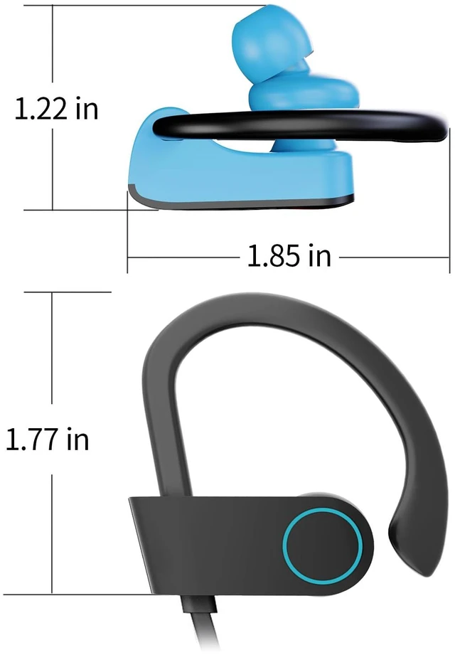 Alt view image 7 of 7 - Wireless Earbuds, Bluetooth Headphones 5.3, Wireless Headphones with 16Hrs Playtime IPX7 Waterproof in-Ear Earphones, Deep Bass Stereo Earbuds with Microphone for Gym Running Home Workout