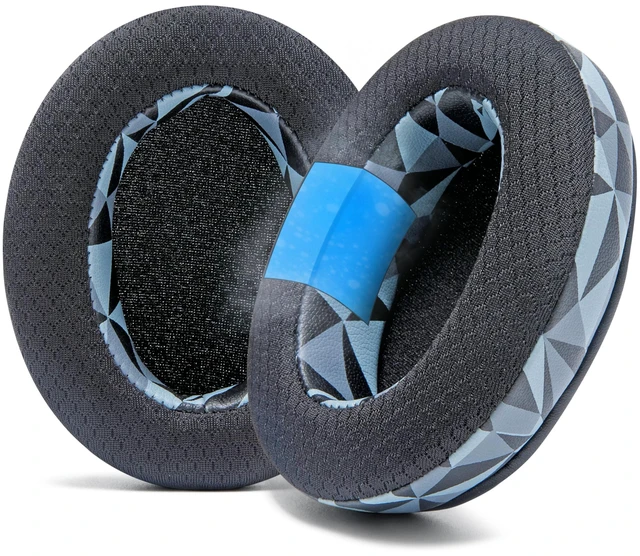 Main image of Freeze Arctis Nova - Cooling Gel Earpads for Arctis Nova Pro Wired, 7, 5 Made by Wicked Cushions Also fits Nova 4, 3, 1 (Does Not Fit Nova Pro Wireless). Fabric, Cooling Gel Geo Grey