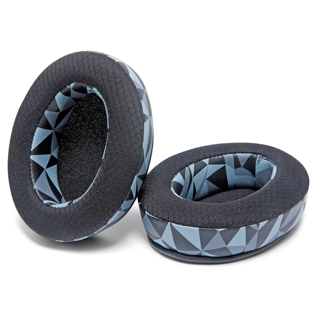 Alt view image 6 of 7 - Freeze Arctis Nova - Cooling Gel Earpads for Arctis Nova Pro Wired, 7, 5 Made by Wicked Cushions Also fits Nova 4, 3, 1 (Does Not Fit Nova Pro Wireless). Fabric, Cooling Gel Geo Grey